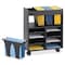 Safco File Cart, w/Storage Bins, 21-1/2"x14-1/2"x26-1/4", Black SAF5390BL - alternate 2